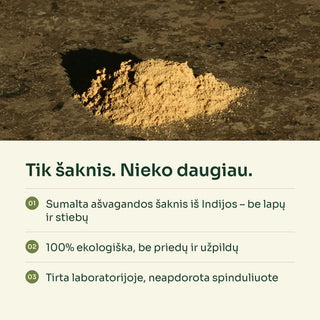 Ašvagandos (ashwagandha) milteliai, ekologiški – 100 g