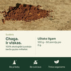 Chagos milteliai – sudėtis: 100% ekologiški juodojo beržo grybo milteliai