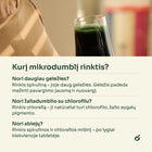 Žalias chlorellos gėrimas stiklinėje – kurį mikrodumblį rinktis: spirulina, chlorella ar mišinys
