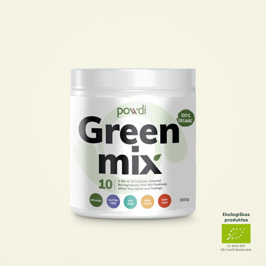 Green Mix: žaliasis kokteilis, ekologiškas