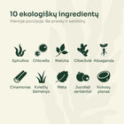 10 ekologiškų Green MIX ingredientų: spirulina, chlorella, matcha, ciberžolė, ašvaganda ir kiti