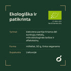 Mėlynoji spirulina, ES ekologinis sertifikatas LT-EKO-001, kiekviena partija tiriama laboratorijoje, supakuota Lietuvoje