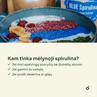 Spalvingas pusryčių dubenėlis su mėlynąja spirulina – kam tinka