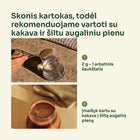 Arbatinis šaukštelis reishi miltelių ir kakavos gėrimas su augaliniu pienu