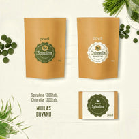 MEGA RINKINYS: spirulina, chlorella, muilas