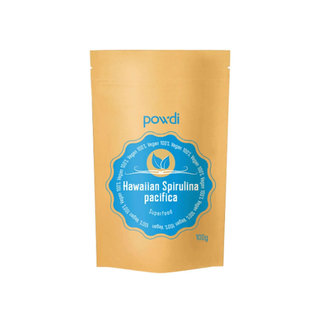 Premium Havajų spirulina tabletėmis su 24% fikocianino koncentracija POWDI