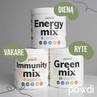 RINKINYS SUPERGALIOMS: Green mix + Energy mix +Immunity mix