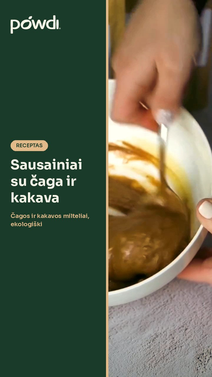 Chaga ir kakavos sausainiai
