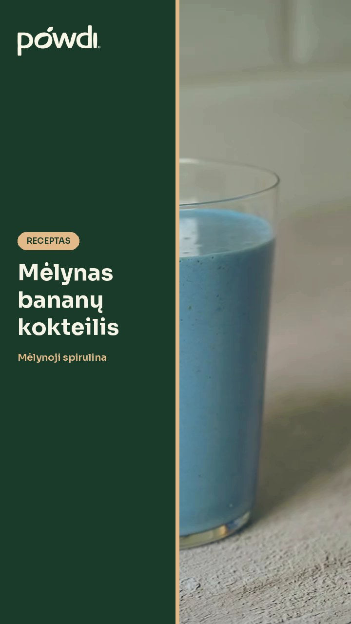 Mėlynosios spirulinos kokteilis